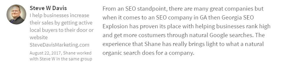 Georgia SEO Explosion LinkedIn Review 10